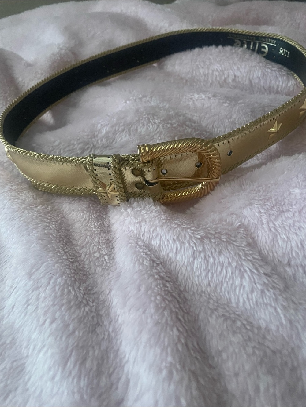 Vintage Gold Star-Studded Women's Belt